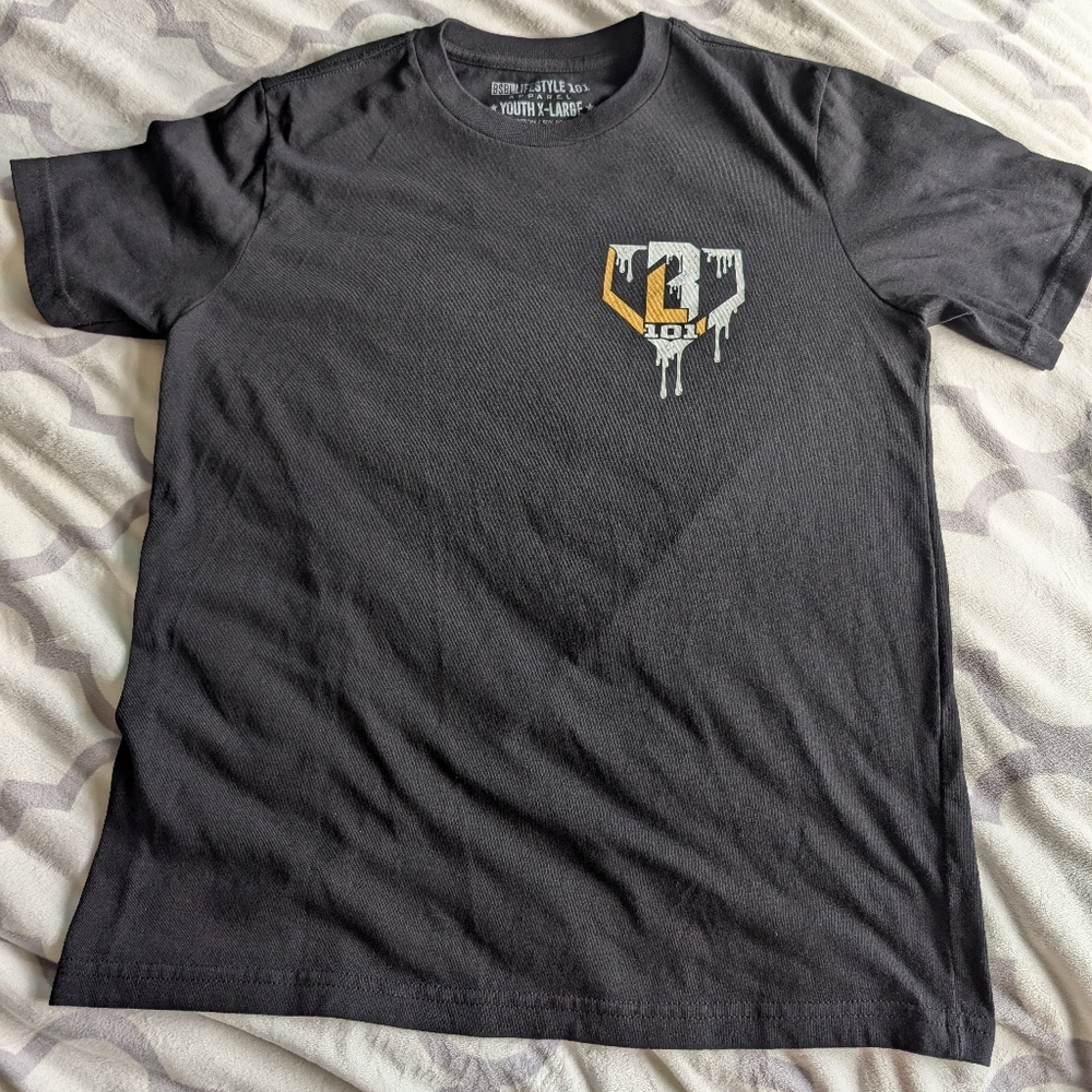 Baseball Lifestyle Boys XL Graphic Black T-Shirt